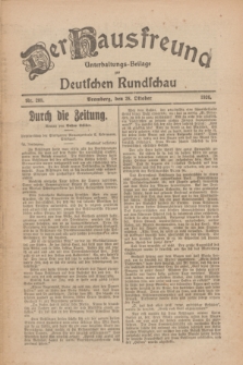 Der Hausfreund : Unterhaltungs-Beilage zur Deutschen Rundschau. 1926, Nr. 208 (28 Oktober)