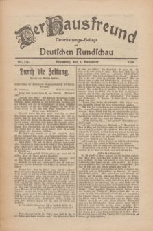 Der Hausfreund : Unterhaltungs-Beilage zur Deutschen Rundschau. 1926, Nr. 211 (4 November)