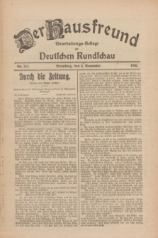 Der Hausfreund : Unterhaltungs-Beilage zur Deutschen Rundschau. 1926, Nr. 212 (5 November)