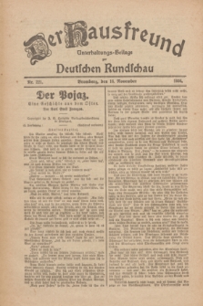 Der Hausfreund : Unterhaltungs-Beilage zur Deutschen Rundschau. 1926, Nr. 221 (16 November)