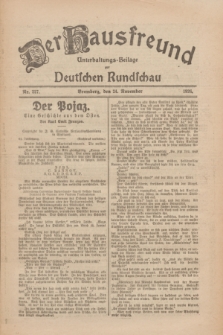 Der Hausfreund : Unterhaltungs-Beilage zur Deutschen Rundschau. 1926, Nr. 227 (24 November)