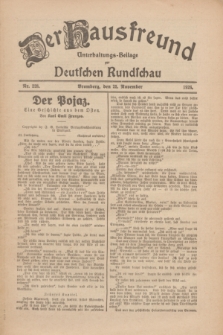 Der Hausfreund : Unterhaltungs-Beilage zur Deutschen Rundschau. 1926, Nr. 228 (25 November)