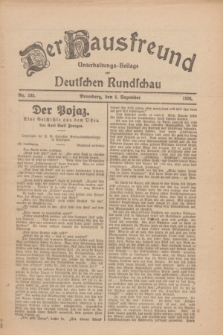 Der Hausfreund : Unterhaltungs-Beilage zur Deutschen Rundschau. 1926, Nr. 235 (4 Dezember)