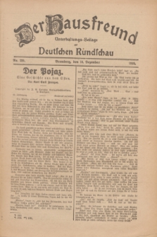 Der Hausfreund : Unterhaltungs-Beilage zur Deutschen Rundschau. 1926, Nr. 239 (10 Dezember)