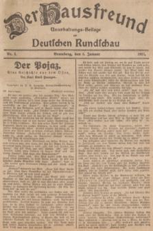 Der Hausfreund : Unterhaltungs-Beilage zur Deutschen Rundschau. 1927, Nr. 3 (5 Januar)