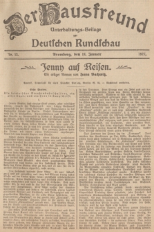 Der Hausfreund : Unterhaltungs-Beilage zur Deutschen Rundschau. 1927, Nr. 13 (18 Januar)