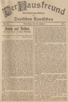 Der Hausfreund : Unterhaltungs-Beilage zur Deutschen Rundschau. 1927, Nr. 15 (20 Januar)