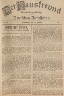 Der Hausfreund : Unterhaltungs-Beilage zur Deutschen Rundschau. 1927, Nr. 18 (25 Januar)