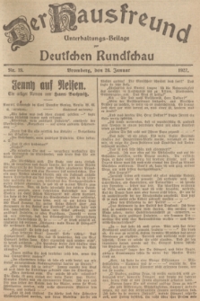 Der Hausfreund : Unterhaltungs-Beilage zur Deutschen Rundschau. 1927, Nr. 19 (26 Januar)