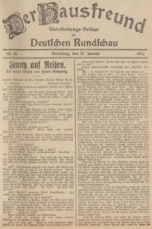Der Hausfreund : Unterhaltungs-Beilage zur Deutschen Rundschau. 1927, Nr. 20 (27 Januar)