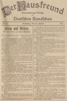 Der Hausfreund : Unterhaltungs-Beilage zur Deutschen Rundschau. 1927, Nr. 21 (28 Januar)