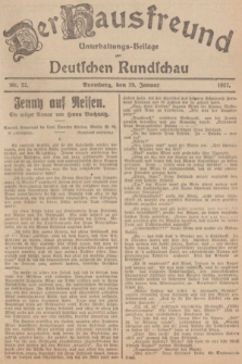 Der Hausfreund : Unterhaltungs-Beilage zur Deutschen Rundschau. 1927, Nr. 22 (29 Januar)
