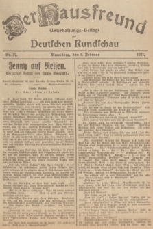 Der Hausfreund : Unterhaltungs-Beilage zur Deutschen Rundschau. 1927, Nr. 27 (6 Februar)