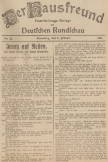 Der Hausfreund : Unterhaltungs-Beilage zur Deutschen Rundschau. 1927, Nr. 29 (9 Februar)