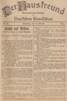 Der Hausfreund : Unterhaltungs-Beilage zur Deutschen Rundschau. 1927, Nr. 30 (10 Februar)