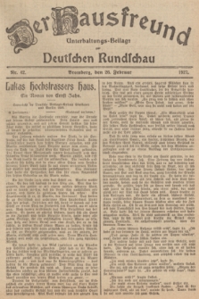 Der Hausfreund : Unterhaltungs-Beilage zur Deutschen Rundschau. 1927, Nr. 42 (26 Februar)