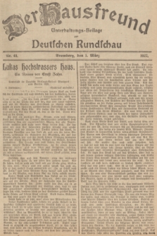 Der Hausfreund : Unterhaltungs-Beilage zur Deutschen Rundschau. 1927, Nr. 43 (1 März)