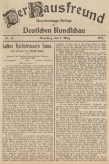Der Hausfreund : Unterhaltungs-Beilage zur Deutschen Rundschau. 1927, Nr. 49 (9 März)