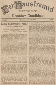 Der Hausfreund : Unterhaltungs-Beilage zur Deutschen Rundschau. 1927, Nr. 50 (10 März)