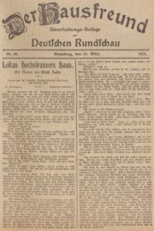 Der Hausfreund : Unterhaltungs-Beilage zur Deutschen Rundschau. 1927, Nr. 56 (22 März)