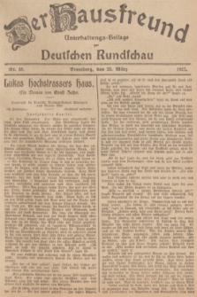 Der Hausfreund : Unterhaltungs-Beilage zur Deutschen Rundschau. 1927, Nr. 58 (25 März)