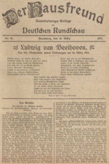 Der Hausfreund : Unterhaltungs-Beilage zur Deutschen Rundschau. 1927, Nr. 59 (26 März)