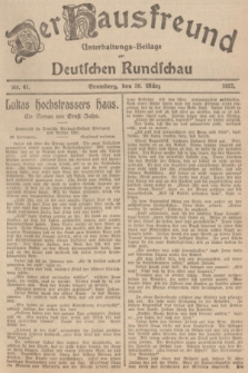 Der Hausfreund : Unterhaltungs-Beilage zur Deutschen Rundschau. 1927, Nr. 61 (30 März)