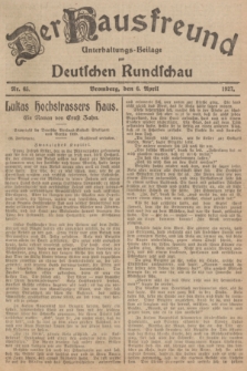Der Hausfreund : Unterhaltungs-Beilage zur Deutschen Rundschau. 1927, Nr. 65 (6 April)