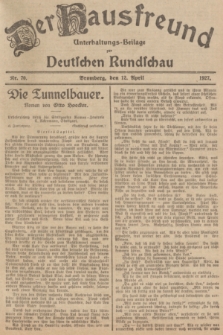Der Hausfreund : Unterhaltungs-Beilage zur Deutschen Rundschau. 1927, Nr. 70 (12 April)