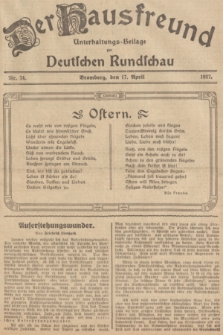 Der Hausfreund : Unterhaltungs-Beilage zur Deutschen Rundschau. 1927, Nr. 74 (17 April)