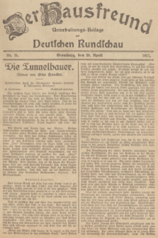 Der Hausfreund : Unterhaltungs-Beilage zur Deutschen Rundschau. 1927, Nr. 75 (20 April)