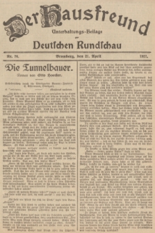 Der Hausfreund : Unterhaltungs-Beilage zur Deutschen Rundschau. 1927, Nr. 76 (21 April)