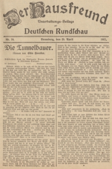 Der Hausfreund : Unterhaltungs-Beilage zur Deutschen Rundschau. 1927, Nr. 78 (23 April)