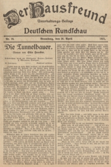 Der Hausfreund : Unterhaltungs-Beilage zur Deutschen Rundschau. 1927, Nr. 79 (26 April)