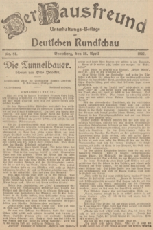 Der Hausfreund : Unterhaltungs-Beilage zur Deutschen Rundschau. 1927, Nr. 81 (28 April)