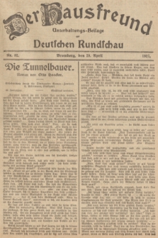 Der Hausfreund : Unterhaltungs-Beilage zur Deutschen Rundschau. 1927, Nr. 82 (29 April)