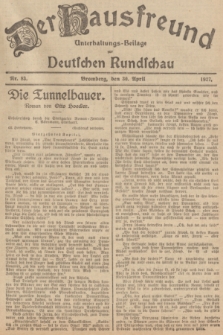 Der Hausfreund : Unterhaltungs-Beilage zur Deutschen Rundschau. 1927, Nr. 83 (30 April)