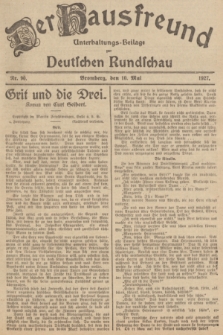 Der Hausfreund : Unterhaltungs-Beilage zur Deutschen Rundschau. 1927, Nr. 90 (10 Mai)