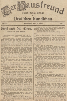 Der Hausfreund : Unterhaltungs-Beilage zur Deutschen Rundschau. 1927, Nr. 92 (12 Mai)