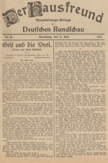 Der Hausfreund : Unterhaltungs-Beilage zur Deutschen Rundschau. 1927, Nr. 93 (13 Mai)