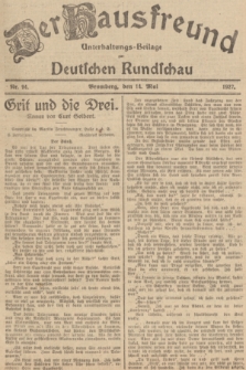 Der Hausfreund : Unterhaltungs-Beilage zur Deutschen Rundschau. 1927, Nr. 94 (14 Mai)