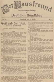 Der Hausfreund : Unterhaltungs-Beilage zur Deutschen Rundschau. 1927, Nr. 95 (15 Mai)
