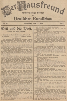 Der Hausfreund : Unterhaltungs-Beilage zur Deutschen Rundschau. 1927, Nr. 98 (19 Mai)