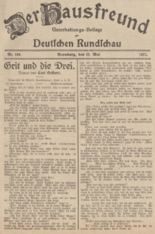 Der Hausfreund : Unterhaltungs-Beilage zur Deutschen Rundschau. 1927, Nr. 100 (21 Mai)