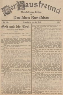 Der Hausfreund : Unterhaltungs-Beilage zur Deutschen Rundschau. 1927, Nr. 103 (25 Mai)