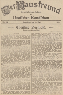 Der Hausfreund : Unterhaltungs-Beilage zur Deutschen Rundschau. 1927, Nr. 104 (26 Mai)