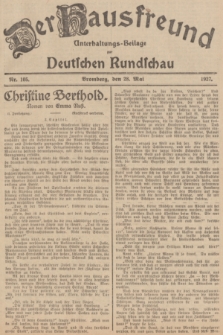 Der Hausfreund : Unterhaltungs-Beilage zur Deutschen Rundschau. 1927, Nr. 105 (28 Mai)
