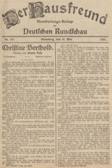 Der Hausfreund : Unterhaltungs-Beilage zur Deutschen Rundschau. 1927, Nr. 107 (31 Mai)