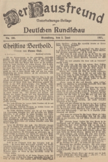 Der Hausfreund : Unterhaltungs-Beilage zur Deutschen Rundschau. 1927, Nr. 109 (2 Juni)