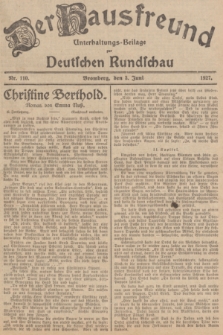 Der Hausfreund : Unterhaltungs-Beilage zur Deutschen Rundschau. 1927, Nr. 110 (3 Juni)